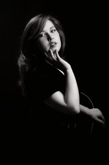 beautiful girl in the Studio