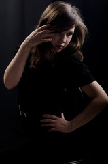 beautiful girl in the Studio