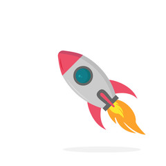 Rocket icon on a white background, vector illustration
