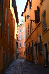 Fototapeta na wymiar The old street in Rome.