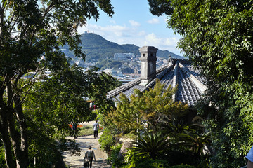 view of the Glover garden in Nagasaki, Kyushu, Japan