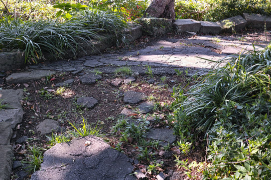 one of the oldest asphalt path in Japan, located in Glover garden, Nagasaki