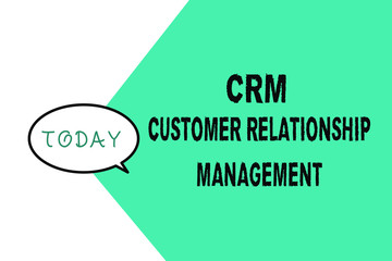 Word writing text Crm Customer Relationship Management. Business concept for Manage and analyze customer interaction.