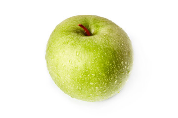Granny smith green apple isolated on white background