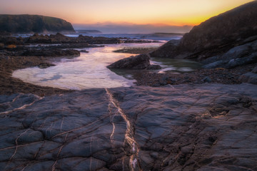 Dollar cove near Gunwalloe in cornwall england uk 