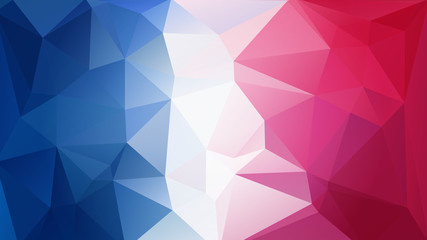 blue-red-white triangular background