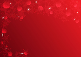 Christmas and happy new year red vector background with snowflake