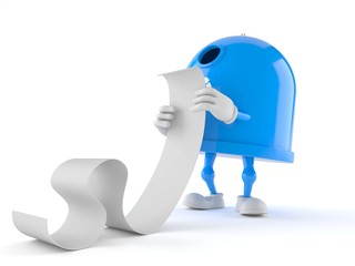 Recycling bin character reading long list