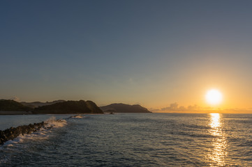 糸島半島の夕陽