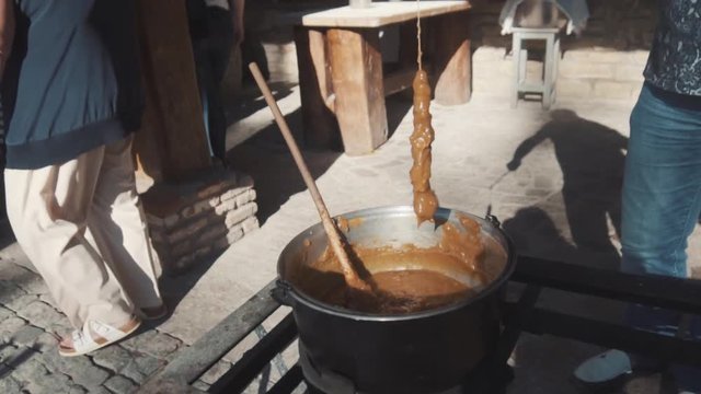 Making Churchkhela process