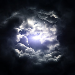 Hole in the Dramatic Clouds