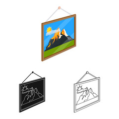 Vector design of bedroom and room icon. Set of bedroom and furniture vector icon for stock.