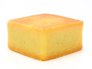 Front view of sweet pineapple cake isolated on white background.Taiwan famous and traditional pastry, snack, dessert.Taiwan rural industry and food culture.