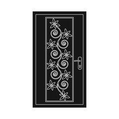Vector design of door and front symbol. Collection of door and wooden vector icon for stock.