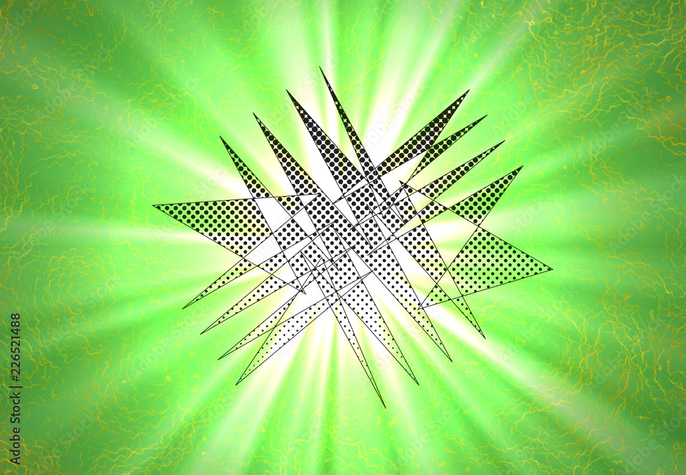 Poster abstract triangles in rays of light