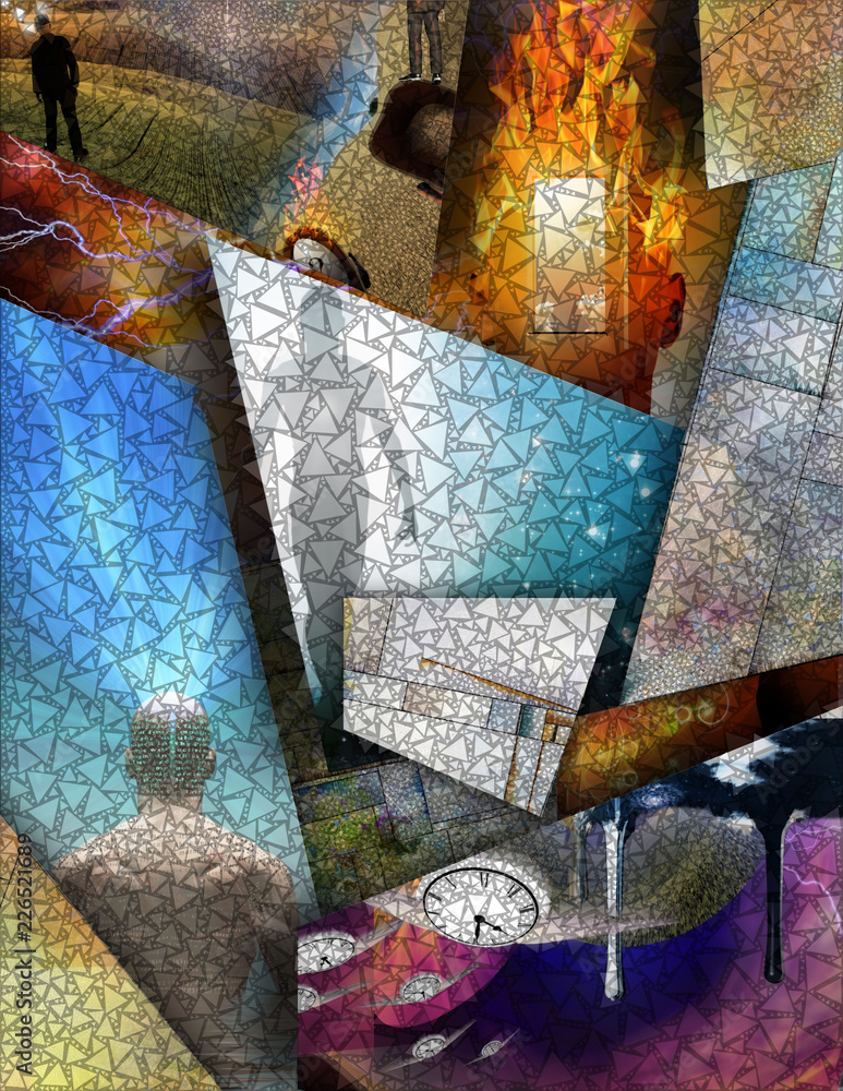 Poster multi layered abstract