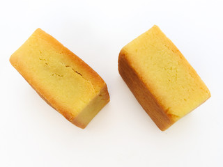 Top view of sweet pineapple cake isolated on white background.Taiwan famous and traditional pastry, snack, dessert.Taiwan rural industry and food culture.