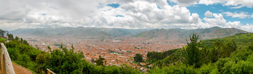Panoramic view of all Cusco City, Peru
