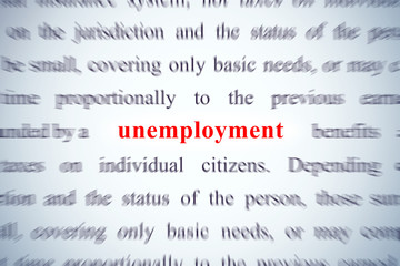 unemployment focus on word