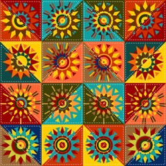 patchwork background with different patterns
