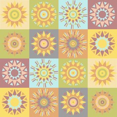 patchwork background with different patterns