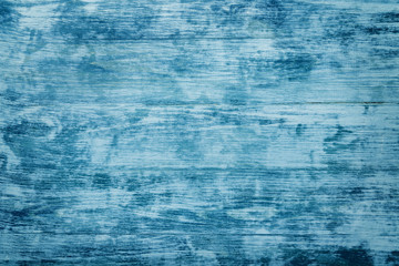Old azure wood background. Top view