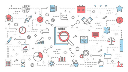 Audit concept. Business finance analysis and analytics