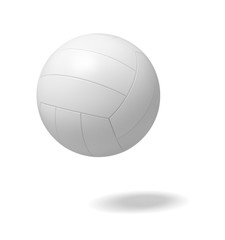 3d rendering of a single white volleyball ball on a white background.