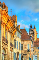 Fototapeta na wymiar Traditional buildings in the Old Town of Dijon, France