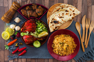 Tasty Indian food basmati rice on a plate