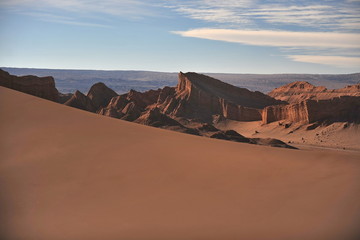 Fototapeta na wymiar Chile. Desert Atacama. Moon valley.