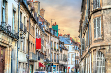 Traditional buildings in the Old Town of Dijon, France