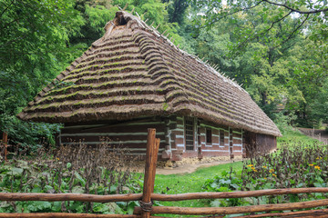 Single building farmstead - cottage from Skorodne 1861 now lacated in Sanok, podkarpacie, poland 