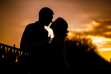 Couple on the sunset