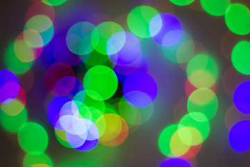 Abstract circular bokeh background of Christmas light