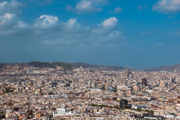 Fototapeta na wymiar aerial view of Barcelona, spain