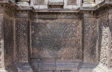 Colonial Catholic church wall architecture detail