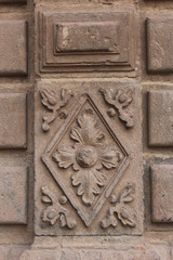 Colonial Catholic church wall architecture detail