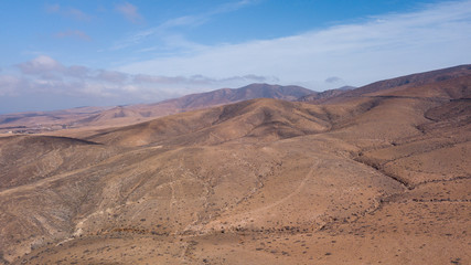 Fototapeta na wymiar aerial view of volcanic mountains