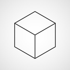 Cube icon. Vector illustration