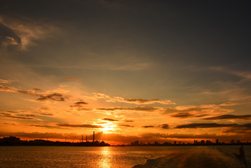 Golden Sunset Wonderful Bintan Indonesia 