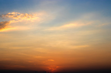 Naklejka na ściany i meble sunset sky with cloud