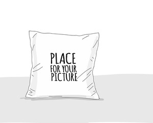 Pillow mockup with place for your design
