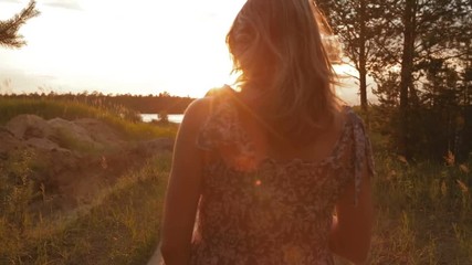 sunset pregnant woman