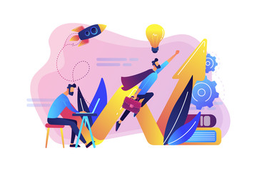 Start up launch concept vector illustration.