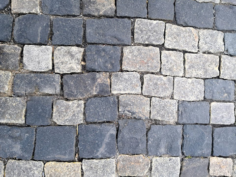 paving stones on red square