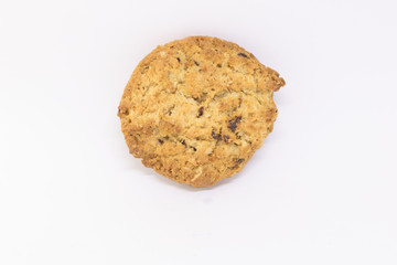 Cereal grain cookie isolated on white background