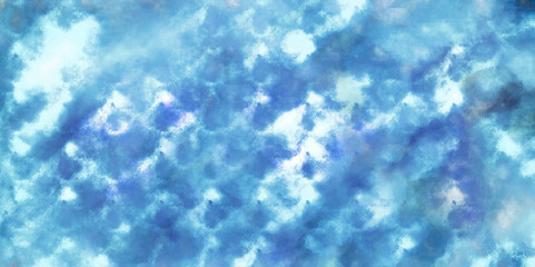 Fototapeta na wymiar Blue watercolor abstract pattern background. Illustration