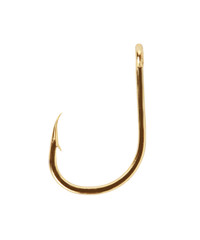 Metal hook on white background. Fishing accessory