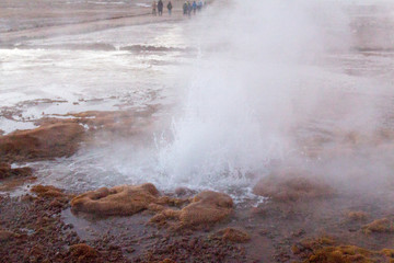 Geyser del Tatio desierto de Atacama en el norte de Chile